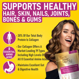 Collagen Powder Supports Healthy Hair, Skin, Nails, Joints, Bones & Gums